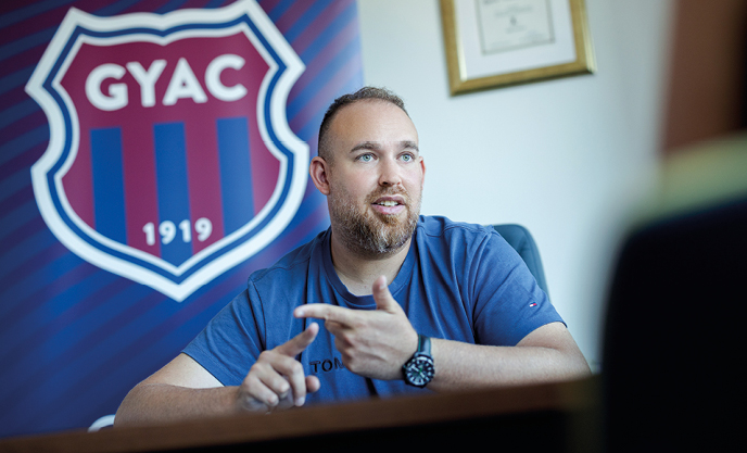 Kiss Dániel, a Győri Atlétikai Club klubigazgatója 